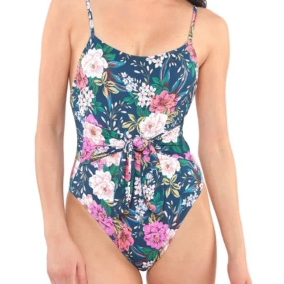 Jessica Simpson Dark blue multi Gardenia Paradise One-Piece Swimsuit - Picture 7 of 9